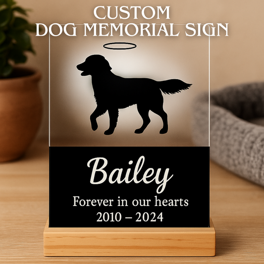 Custom Dog Memorial Acrylic Plaque