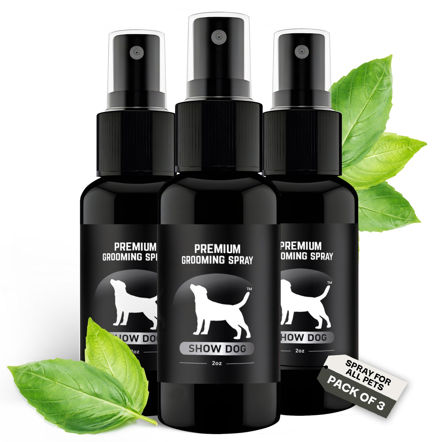 Premium Dog Cologne and Odor Eliminator - Dog Grooming Spray 3pack (Show Dog)