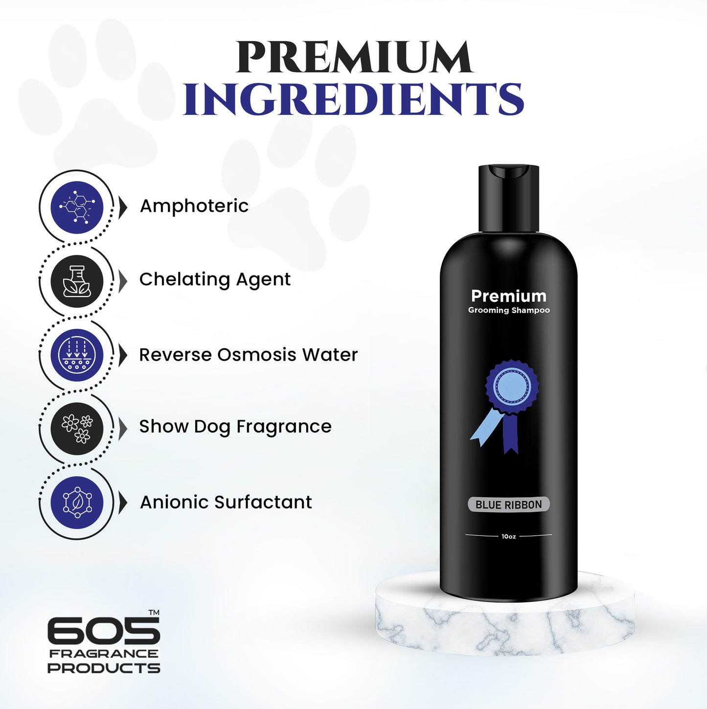 Natural Dog Shampoo for Itchy and Sensitive Skin (Blue Ribbon)
