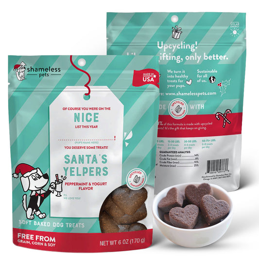 Shameless Pets Santa's Yelpers Yogurt & Mint Soft Baked Dog Treats, 6-oz bag