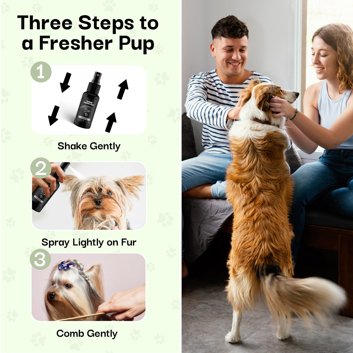 Premium Dog Cologne and Odor Eliminator - Dog Grooming Spray 3pack (Jasmine)