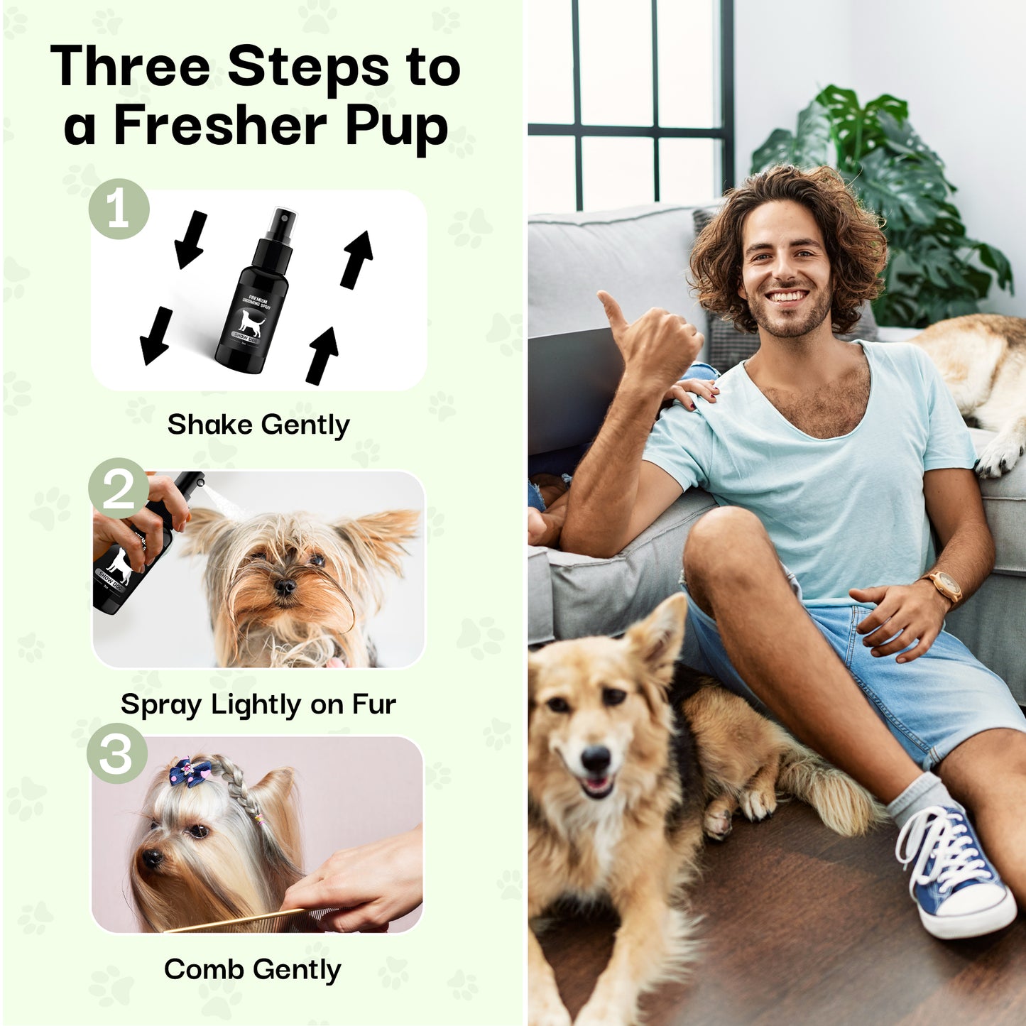 Premium Dog Cologne and Odor Eliminator - Dog Grooming Spray 3pack (Show Dog)