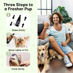 Premium Dog Cologne and Odor Eliminator - Dog Grooming Spray 3pack (Blue Ribbon)