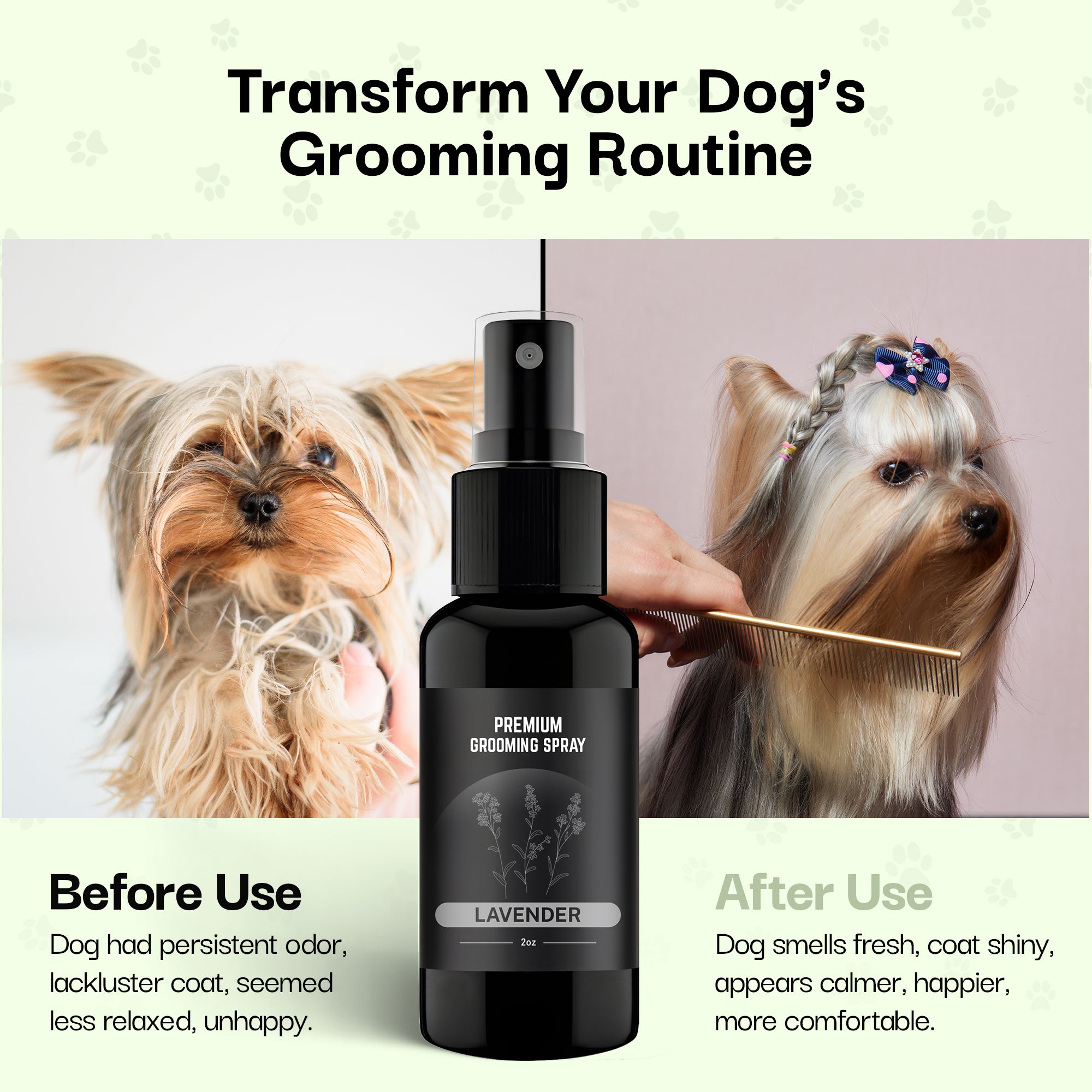 Premium Dog Cologne and Odor Eliminator - Dog Grooming Spray 3pack (Lavender)