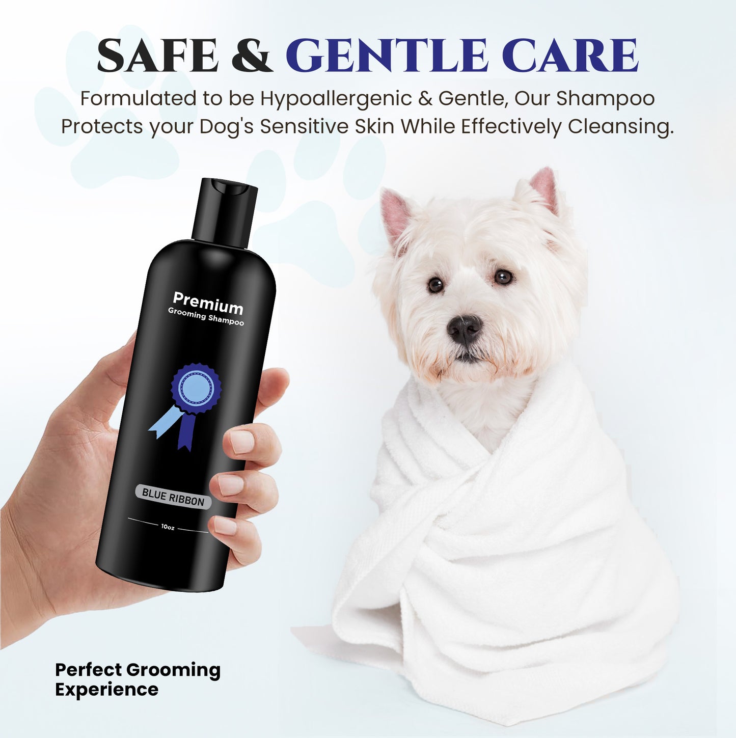 Natural Dog Shampoo for Itchy and Sensitive Skin (Blue Ribbon)