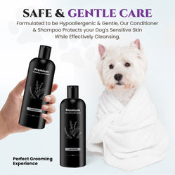 Natural Dog Shampoo & Conditioner for Itchy and Sensitive Skin (Lavender)