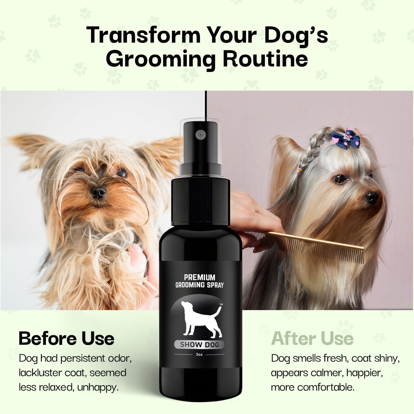 Premium Dog Cologne and Odor Eliminator - Dog Grooming Spray 3pack (Show Dog)