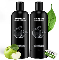 Natural Dog Shampoo & Conditioner for Itchy and Sensitive Skin (Fresh Apple)